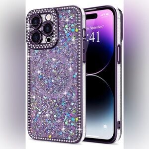 Rhinestone Purple iPhone 12 Pro Max Case
